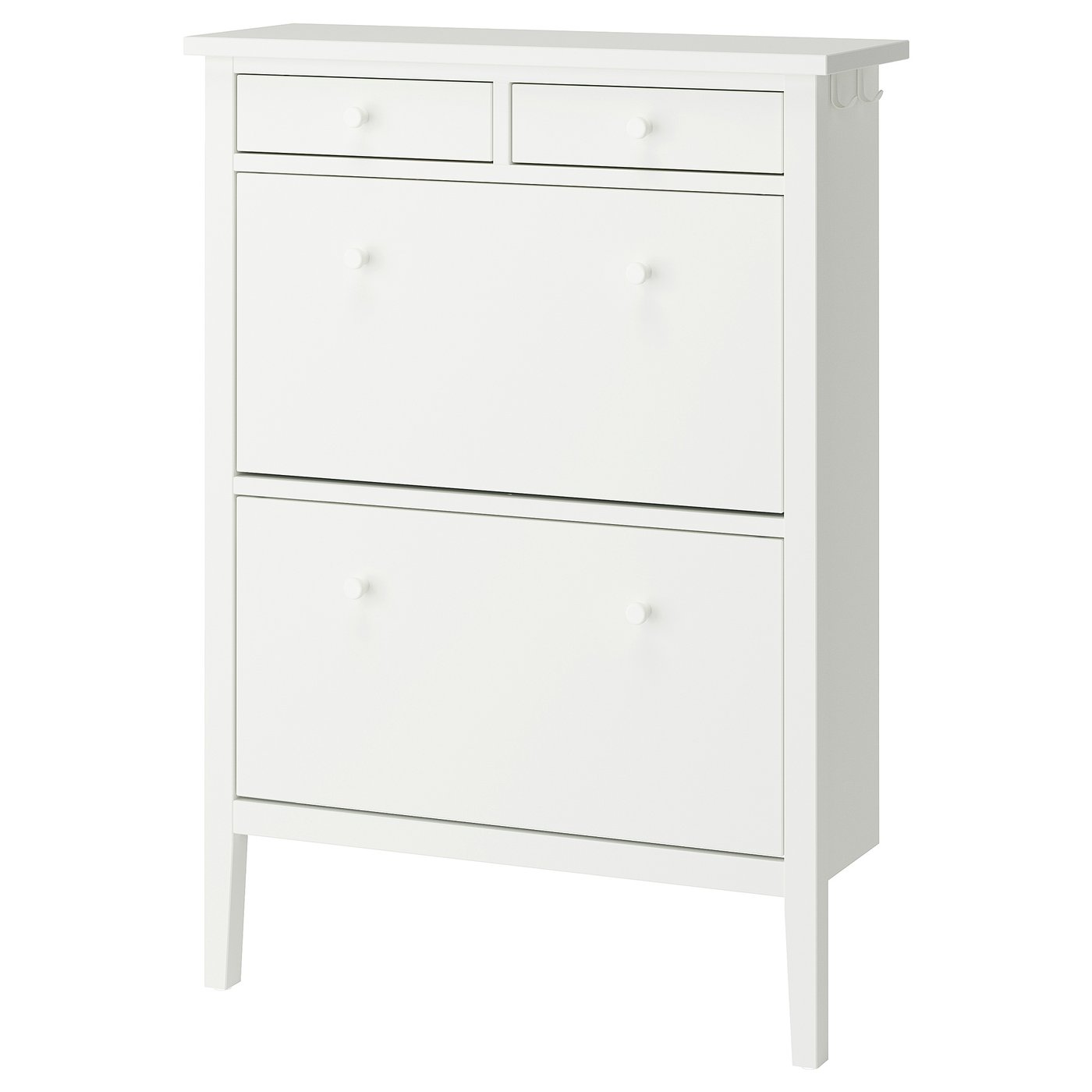 Shoe Cabinet With 2 Compartments, White