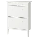 GULLABERG Shoe cabinet with 2 compartments, white, 34 5/8x11 3/4x48 "