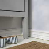 GULLABERG Shoe cabinet with 4 compartments, gray, 41 3/8x8 5/8x42 1/8 "