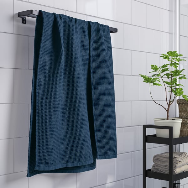 GULLDYNA Bath towel, dark blue, 28x55 "
