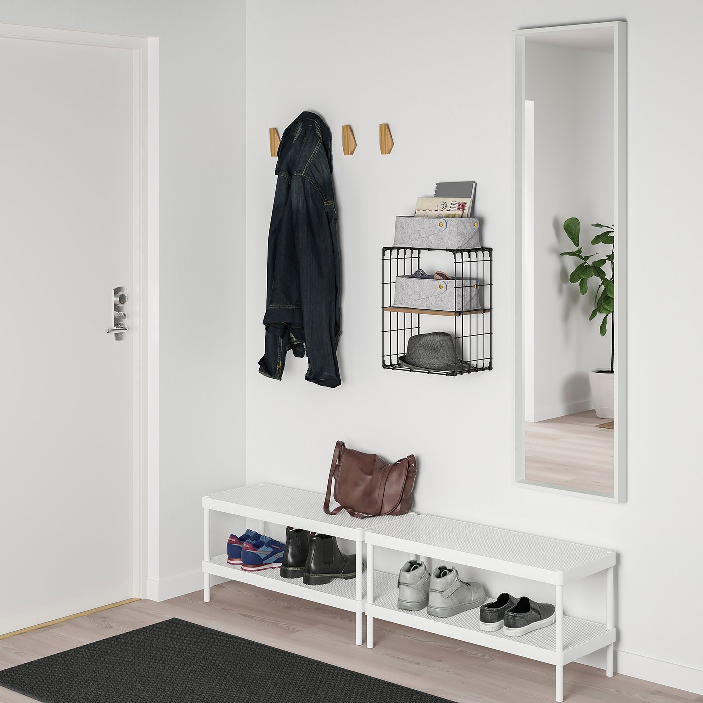 ビンテージ IKEA ウォールシェルフ GULLHULT wall shelf, black/pine antique, 113/4x153/4