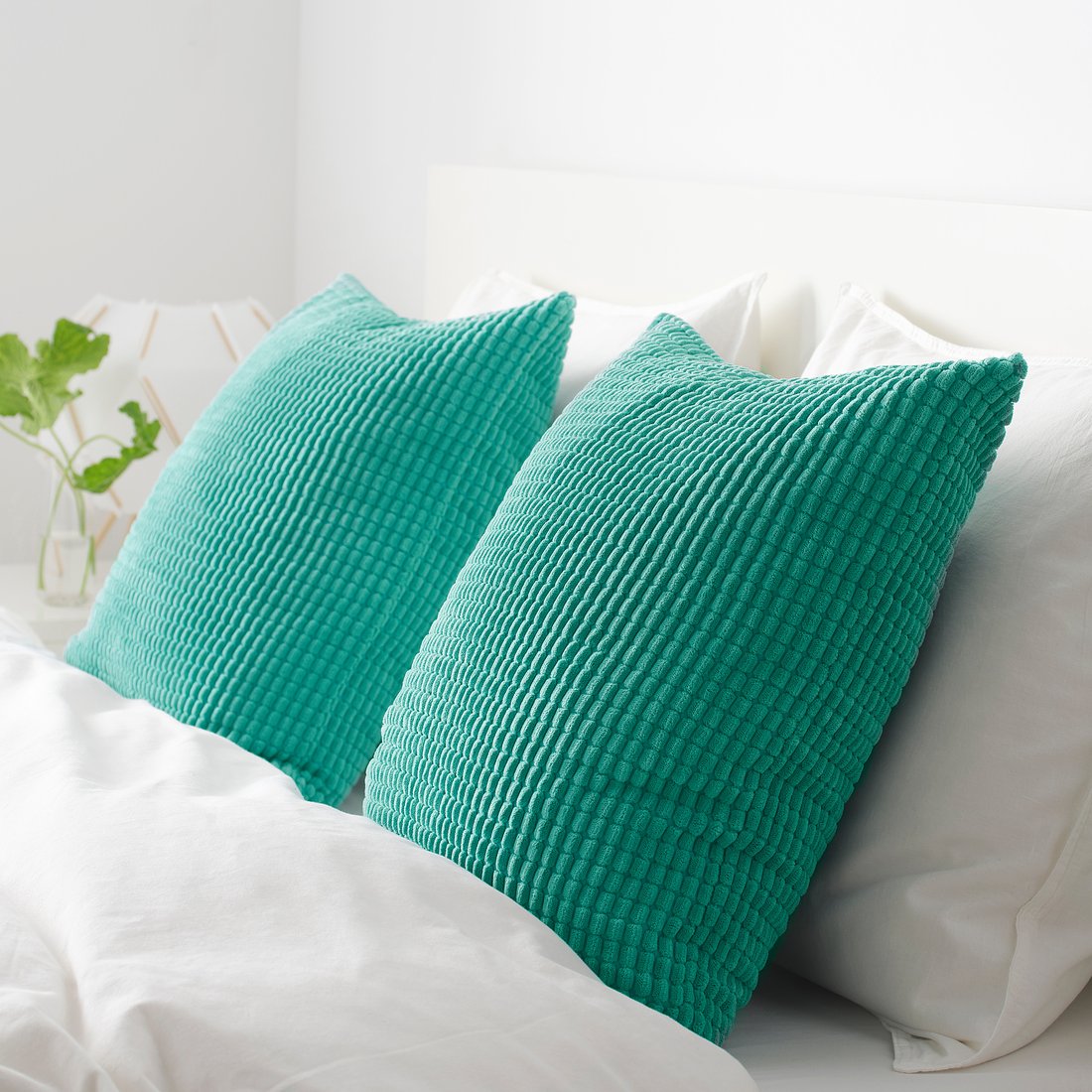 GULLKLOCKA Cushion cover, turquoise, 20x20" - IKEA