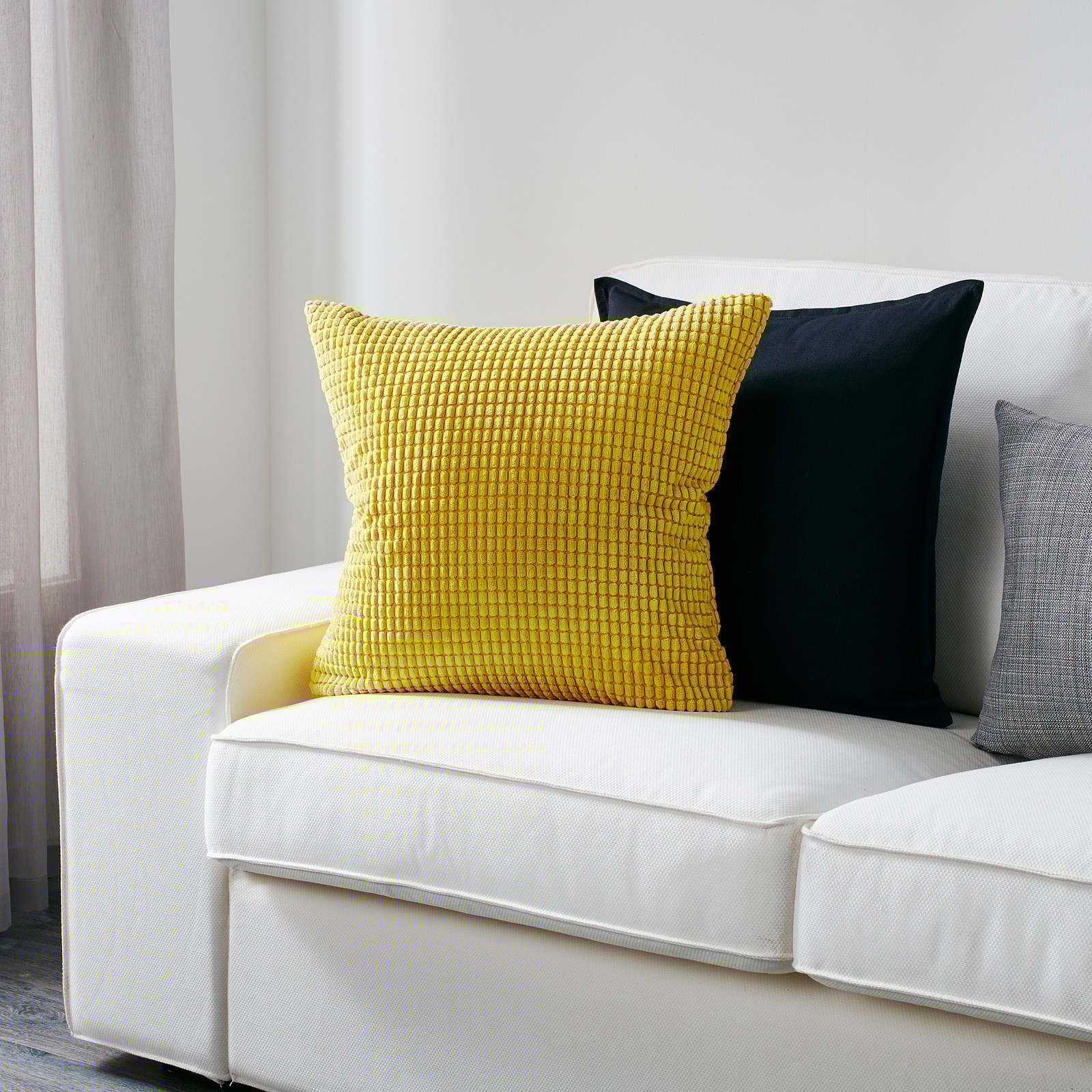 GULLKLOCKA Cushion cover, yellow IKEA