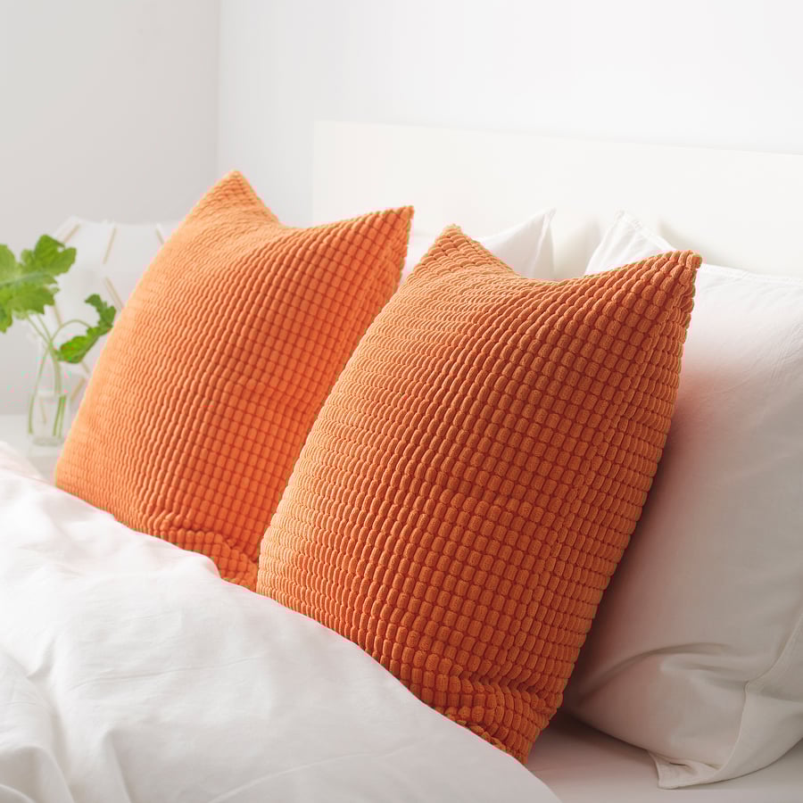 GULLKLOCKA Cushion cover, orange, 20x20" IKEA