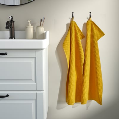 GULVIAL Hand towel, yellow, 16x28 "