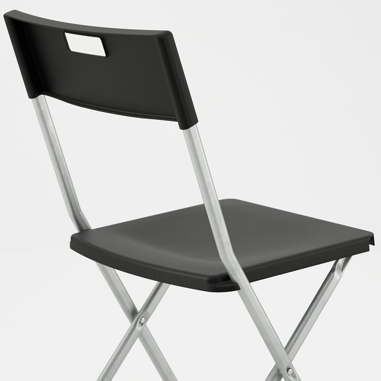GUNDE folding chair, black IKEA