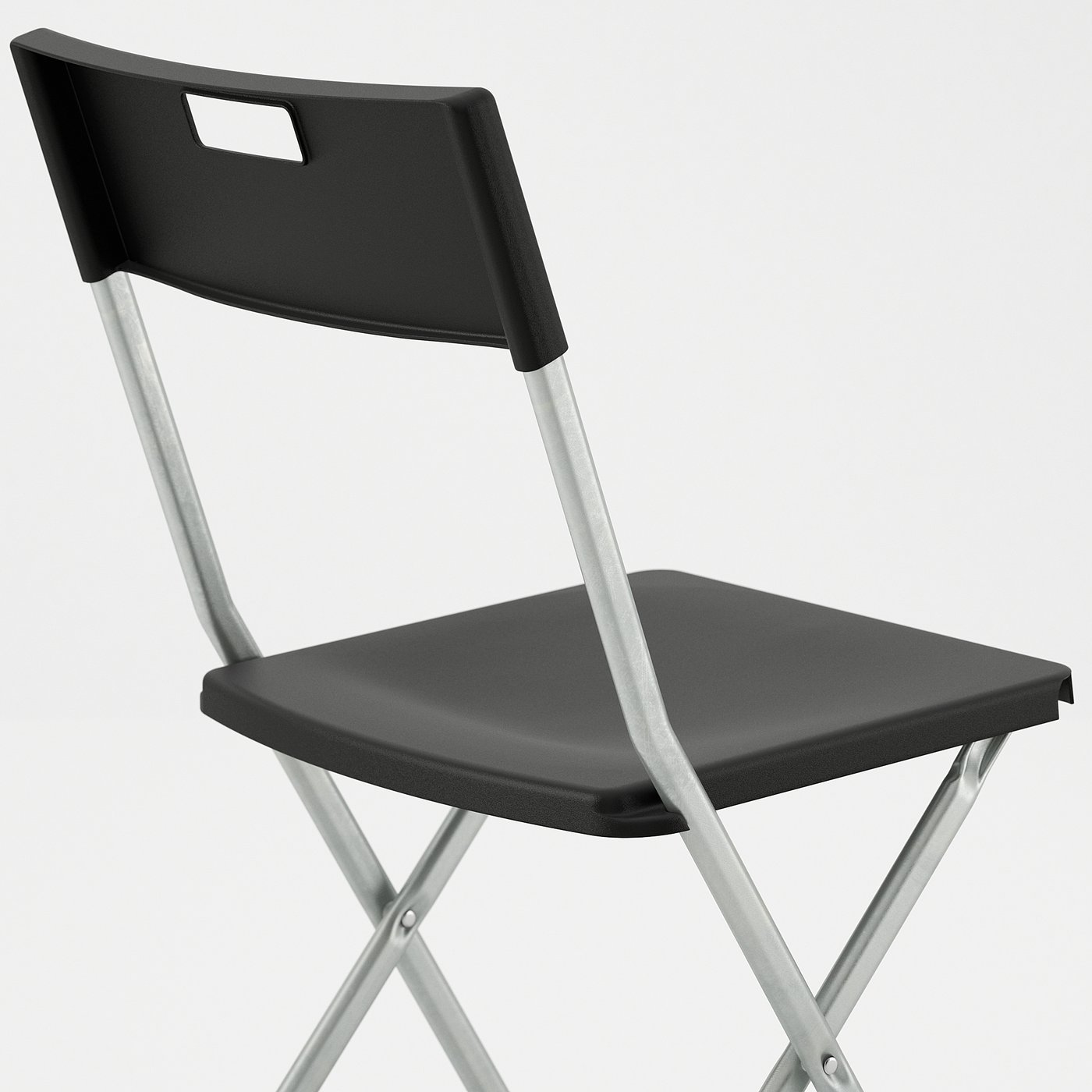 GUNDE folding chair, black IKEA