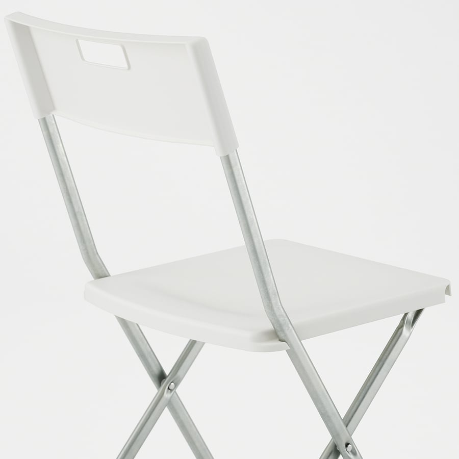 GUNDE Folding chair, white IKEA