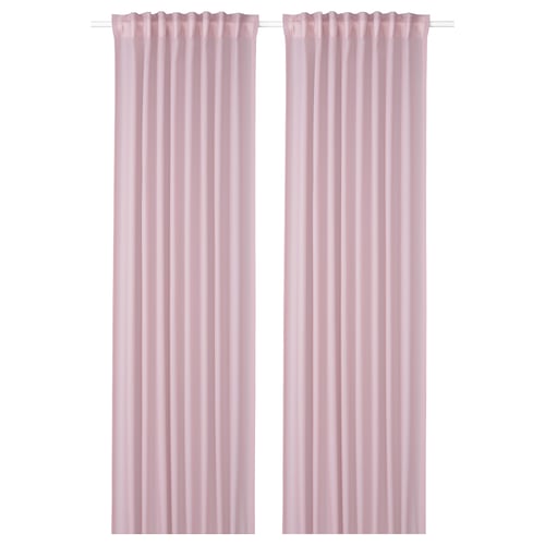GUNRID air purifying curtain, 1 pair light pink 98 " 57 " 2 lb 0 oz 39.07 sq feet 2 pack