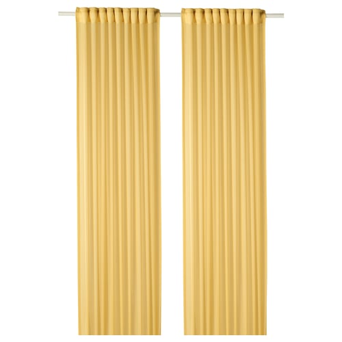GUNRID air purifying curtain, 1 pair yellow 98 " 57 " 2 lb 0 oz 39.07 sq feet 2 pack
