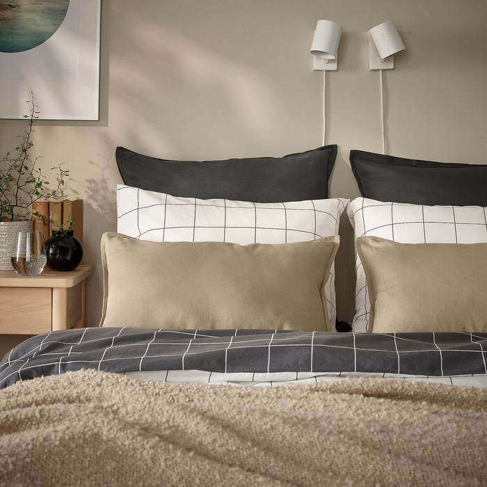 GURLI cushion cover, beige, 16x23" IKEA