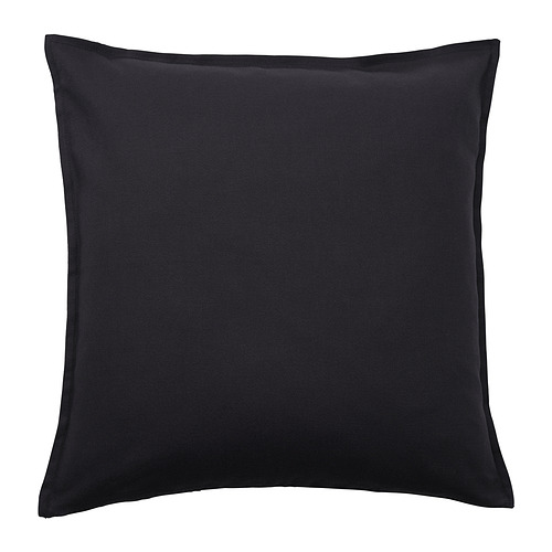 GURLI Cushion cover, black, 20x20 "