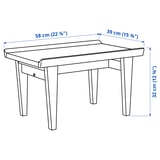 GUTTANE Side table, oak, 22 7/8x15 3/8 "