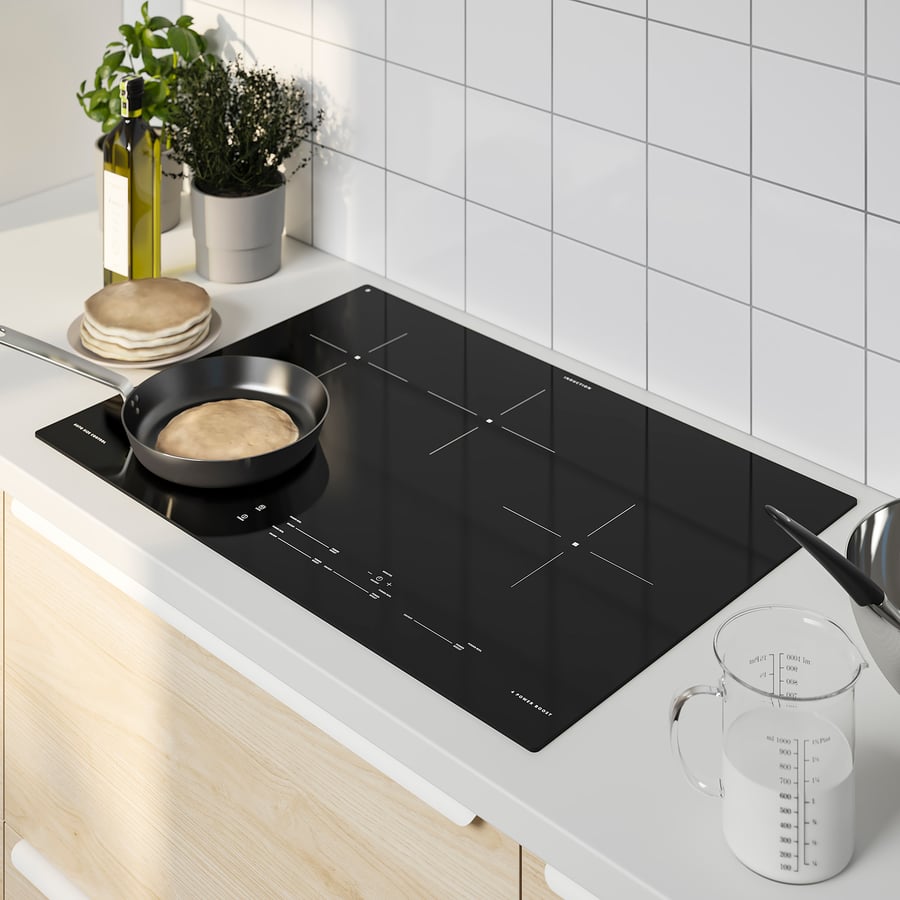 HACKSTAD induction cooktop, black, 30" IKEA