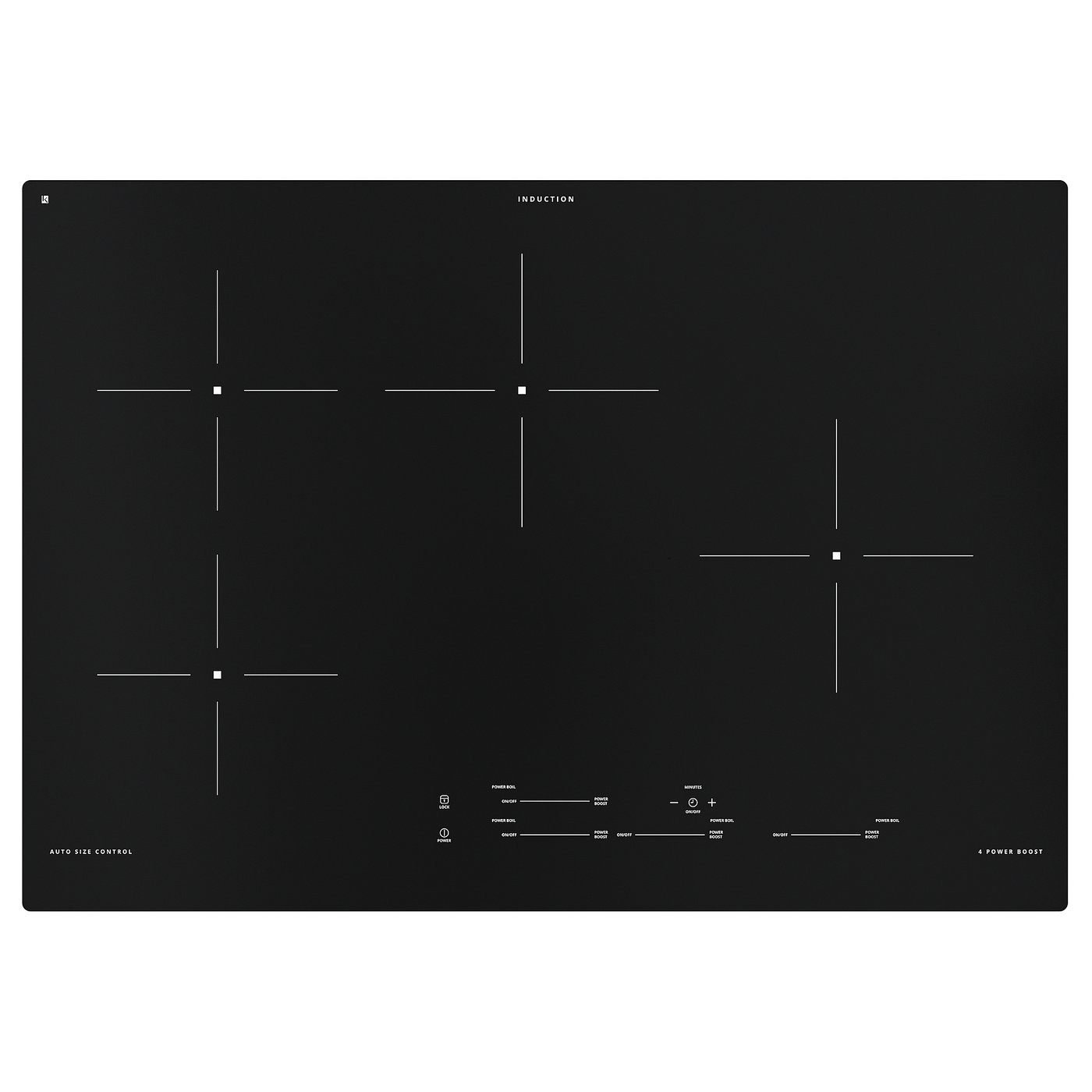 HACKSTAD induction cooktop, black, 30" IKEA
