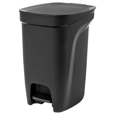 HÄCKSAX Step trash can, black, 3 gallon