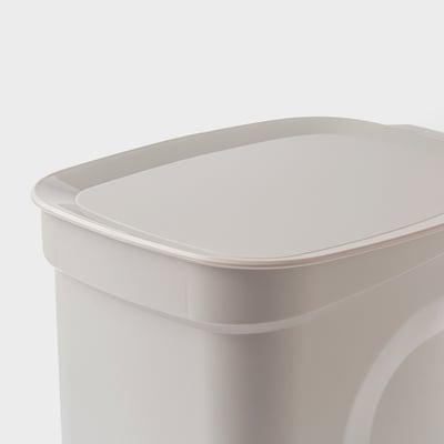 HÄCKSAX Step trash can, gray, 3 gallon