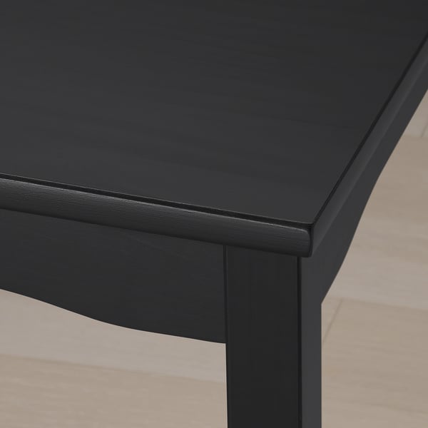 HÄGERNÄS Bar table and 4 bar stools, black stained pine