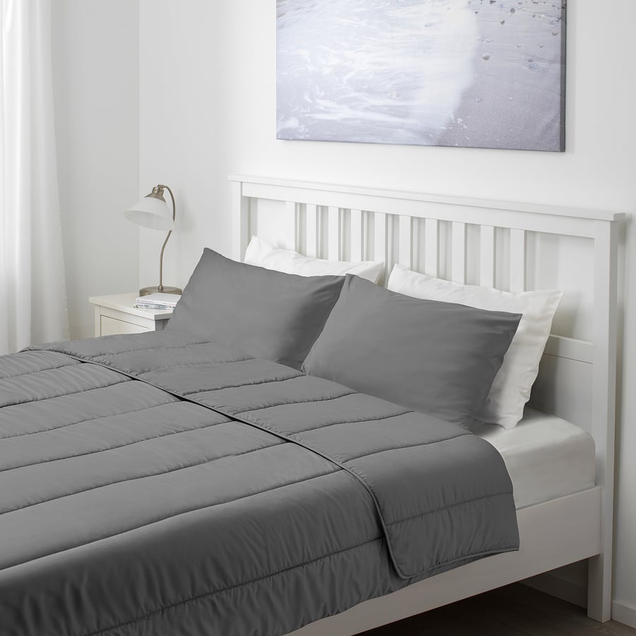 HÄLLESPRING Comforter set, gray cooler, Full/Queen IKEA