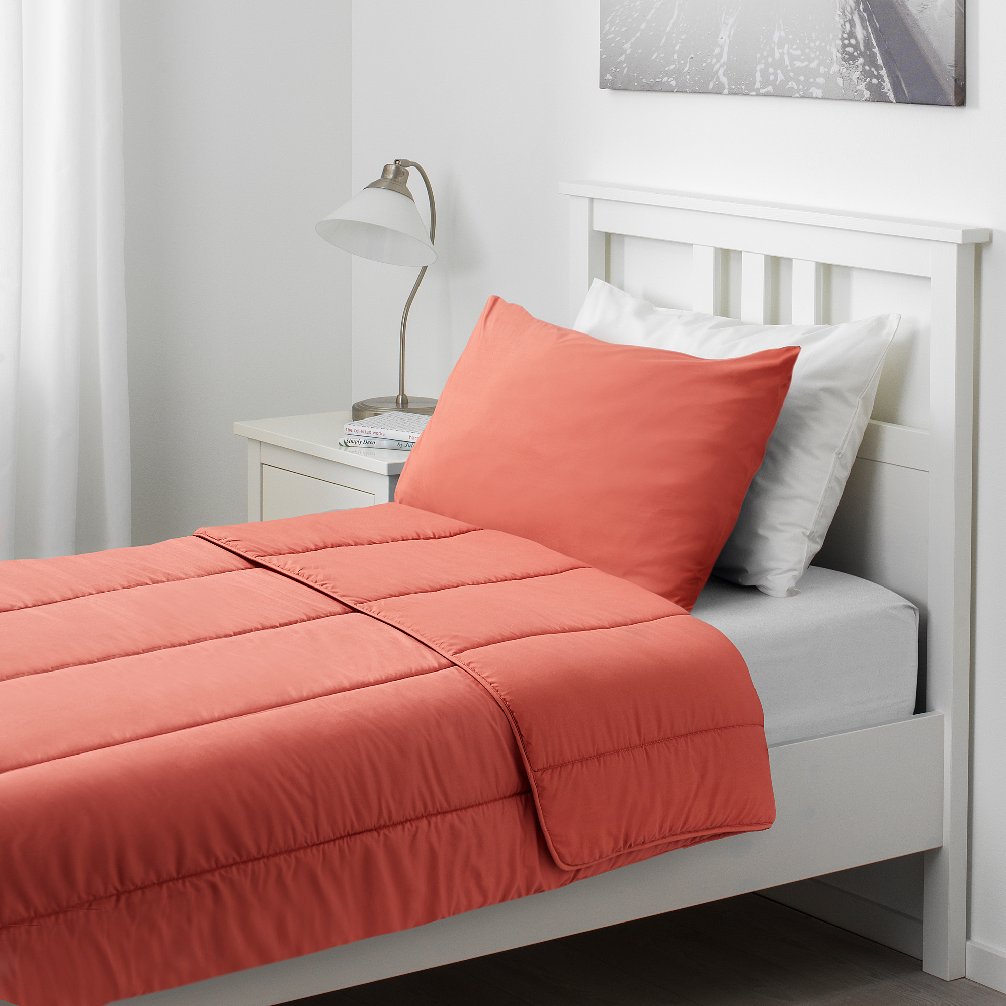 HÄLLESPRING Comforter set, pink cooler, Twin IKEA