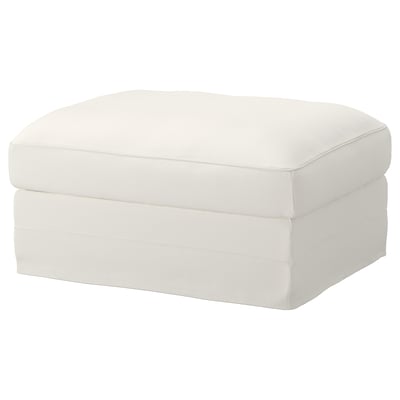 HÄRLANDA Cover for ottoman with storage, Inseros white - IKEA