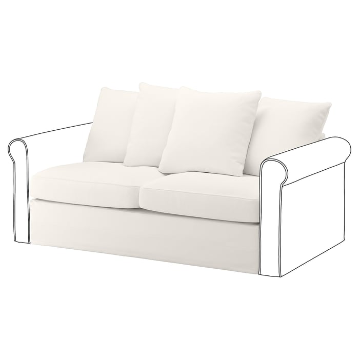 HÄRLANDA Loveseat sleeper section, Inseros white IKEA