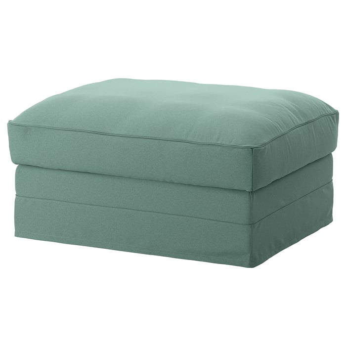 HÄRLANDA ottoman with storage, Ljungen light green IKEA