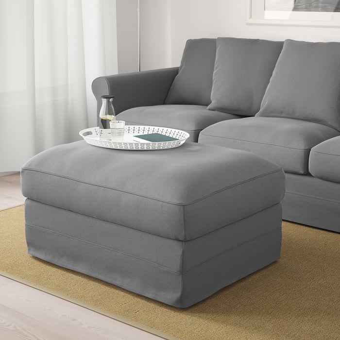 HÄRLANDA ottoman with storage, Ljungen medium gray IKEA