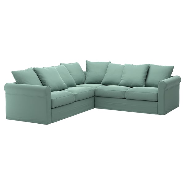 HÄRLANDA sectional, 4seat corner, Ljungen light green IKEA