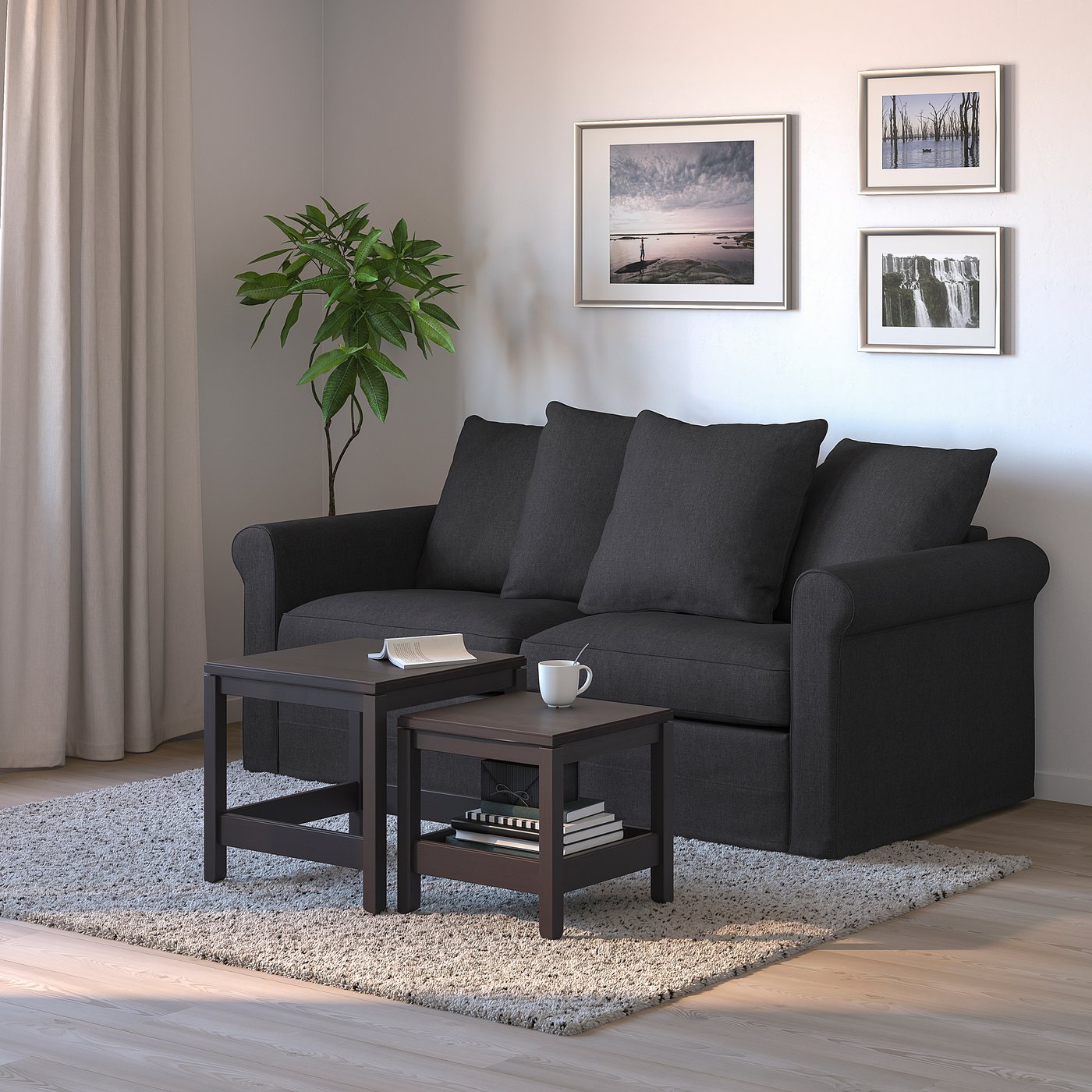 HÄRLANDA Sleeper sofa, Sporda dark gray IKEA