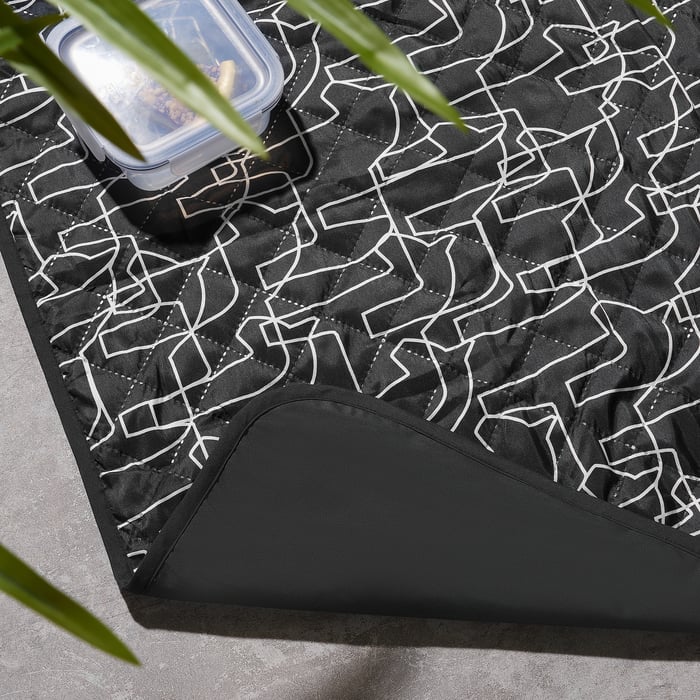 HÄSTHAGE picnic blanket, black, 511/8x667/8" IKEA