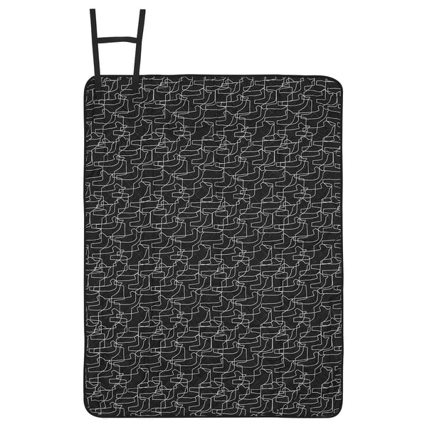 HÄSTHAGE picnic blanket, black, 511/8x667/8" IKEA