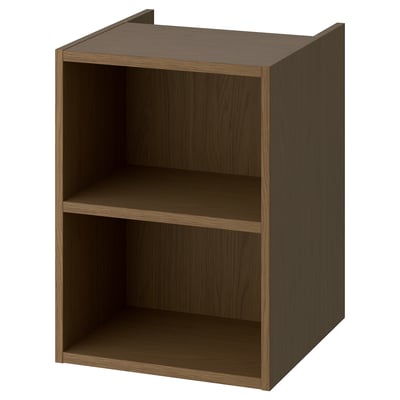 HAGAÅN Open cabinet, brown oak effect, 18x21x25 1/8 "