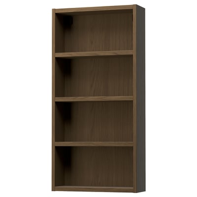 HAGAÅN Wall open cabinet, brown oak effect, 18x6x37 "