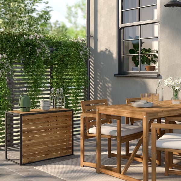 HÅKANSKÄR Coffee table, outdoor/light brown stained, 31 1/2x25 1/4 "