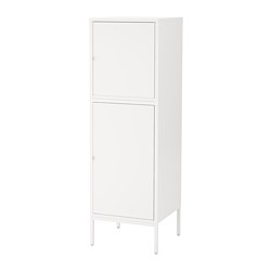 H&Auml;LLAN storage combination with doors, white