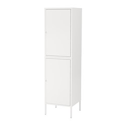 H&Auml;LLAN storage combination with doors, white