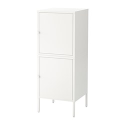 H&Auml;LLAN storage combination with doors, white