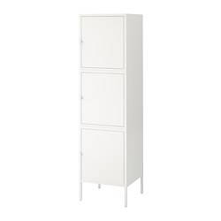H&Auml;LLAN storage combination with doors, white