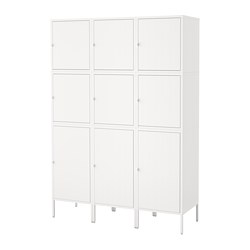 H&Auml;LLAN storage combination with doors, white