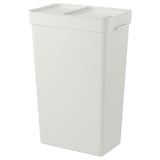 HÅLLBAR Bin with lid, light gray, 9 gallon