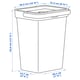 HÅLLBAR bin with lid, light gray, 3 gallon - IKEA