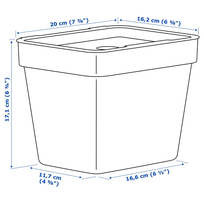 HÅLLBAR bin with lid, light gray, 101 oz IKEA