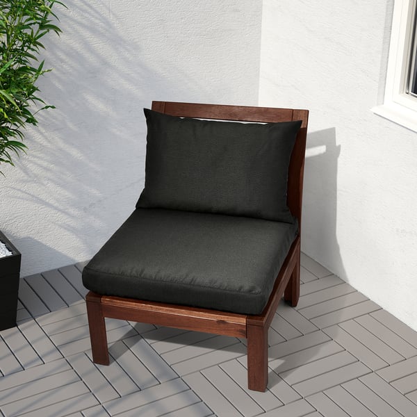 Hallo Back Cushion Outdoor Black Ikea
