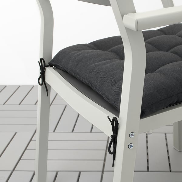 Hallo Chair Pad Outdoor Black 17x17 Ikea