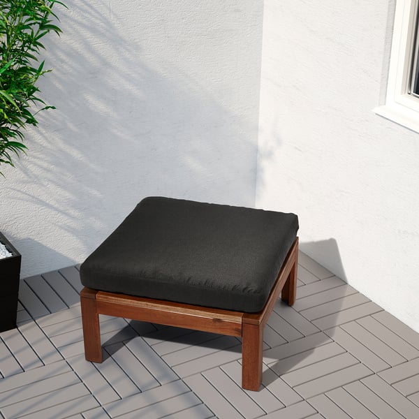 Hallo Seat Pad Outdoor Black 24x24 Ikea