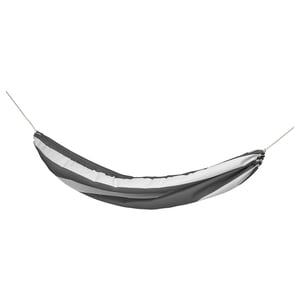 HAMNÖN grey hammock, recycled polyester, hanging, oval shape.