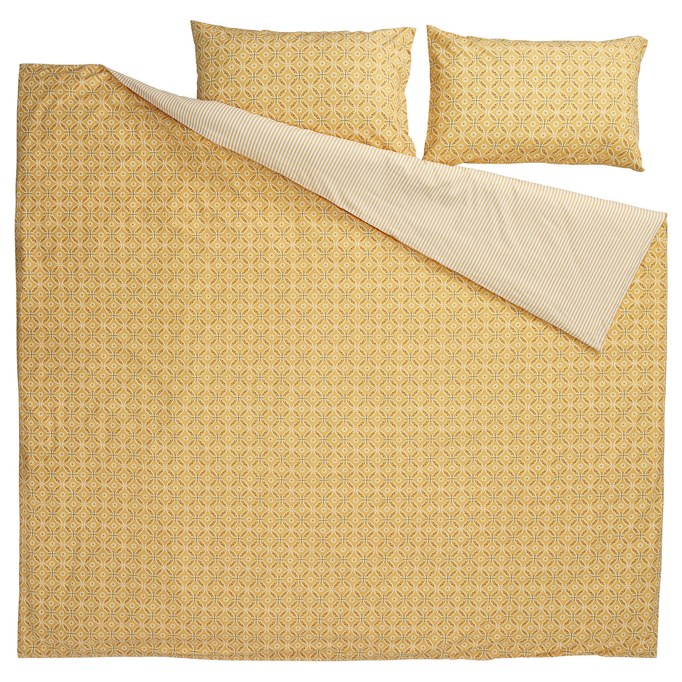Duvet cover and pillowcase(s), yellow/multicolor 4