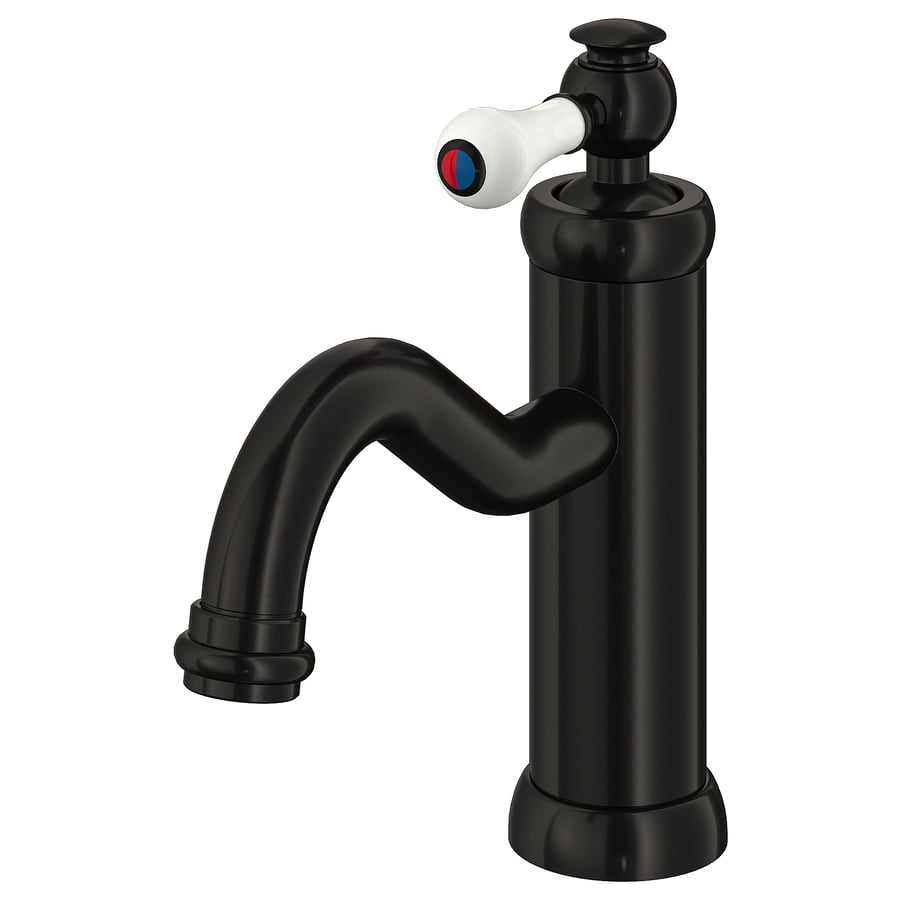HAMNSKÄR Bath faucet with strainer, black IKEA