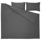 Grey HAMPFLOCKEL cotton duvet set with flat sheet & pillowcases